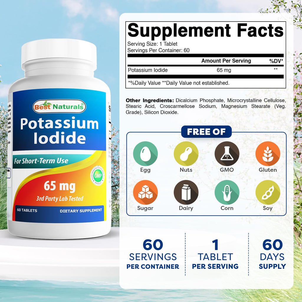 Best Naturals Potassium Iodide 65 mg - Dietary Supplement