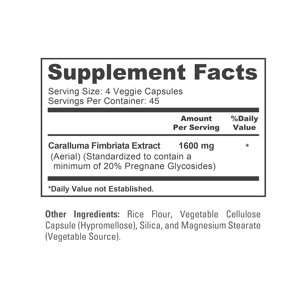 NusaPure Caralluma Fimbriata 1600mg - 180 Vegetarian Capsules - image 4