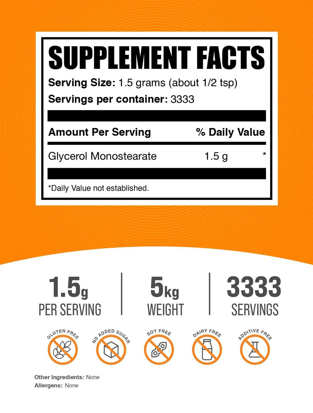 BulkSupplements.com Glycerol Monostearate Powder