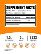 BulkSupplements.com Glycerol Monostearate Powder