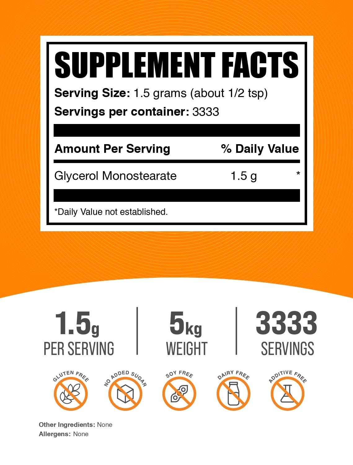 BulkSupplements.com Glycerol Monostearate Powder