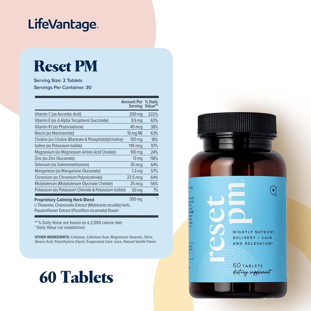 LifeVantage Rise AM and Reset PM Daily Multivitamin System