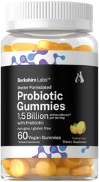 Horbäach Probiotic + Prebiotic Gummies for Women and Men - 60 Count