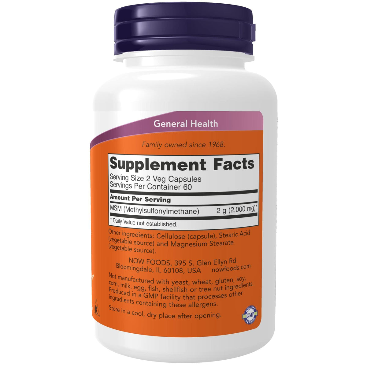 Now Supplements, MSM (Methylsulfonylmethane) 1,000 mg, Joint Health