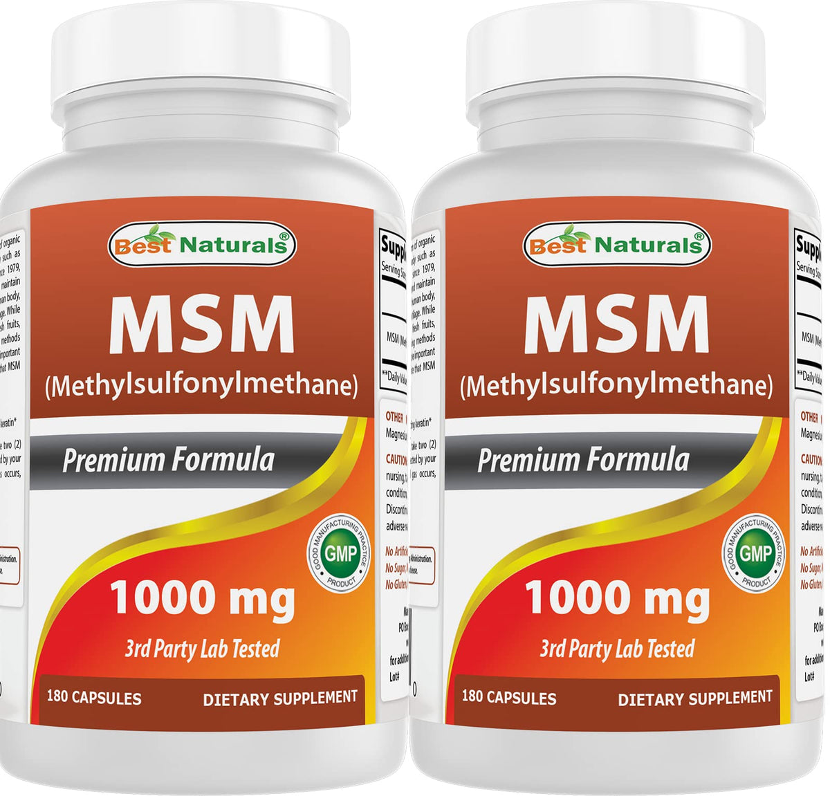 Best Naturals MSM 1000 mg 180 Capsules