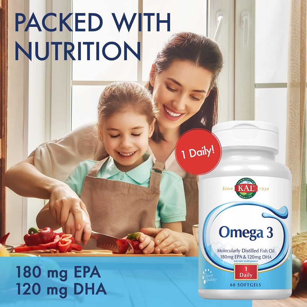 KAL 180/120 1000 Mg Omega 3 Fish