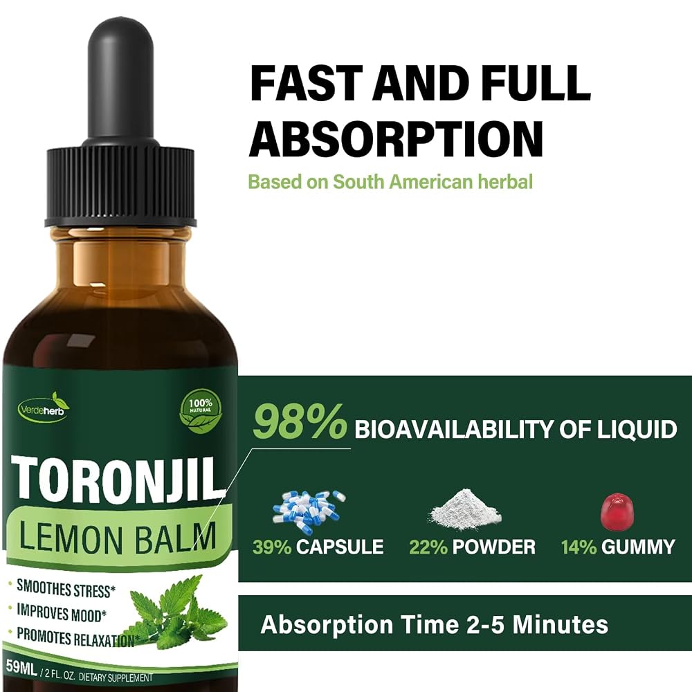 Verdeherb Lemon Balm Extract Liquid Drops for Mood & Relaxation - 2 Fl Oz - image 4