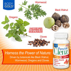 Body Gold Parazide Clenz Herbals & Peppermint - 60 Tablets - image 5