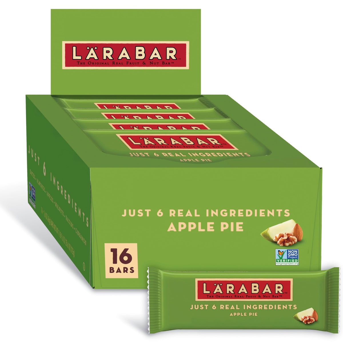 LÄRABAR Apple Pie Gluten Free Vegan Fruit & Nut Bar - 16 Bars