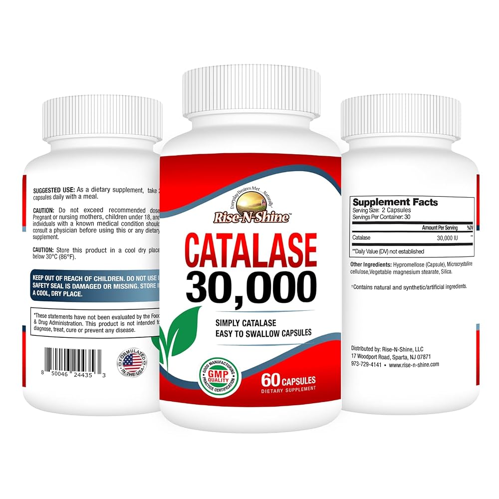 CATALASE EXTREME Rise-N-Shine Catalase 30,000 IU - 60 Capsules - image 2