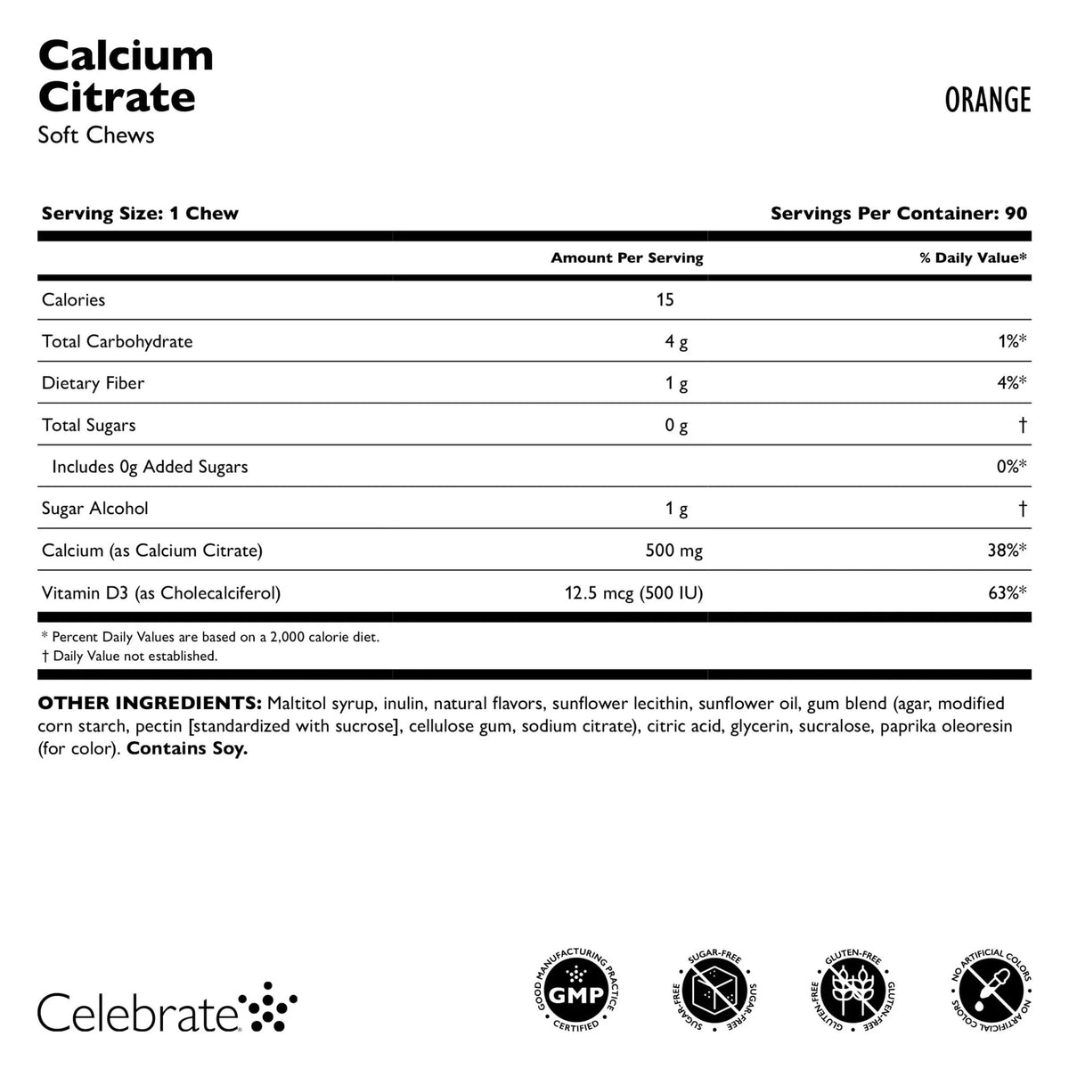 Celebrate Vitamins Bariatric 500mg Calcium Citrate Soft Chews