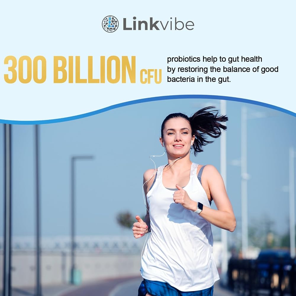 Linkvibe Probiotic 300 Billion CFU - Probiotic for Women and Men