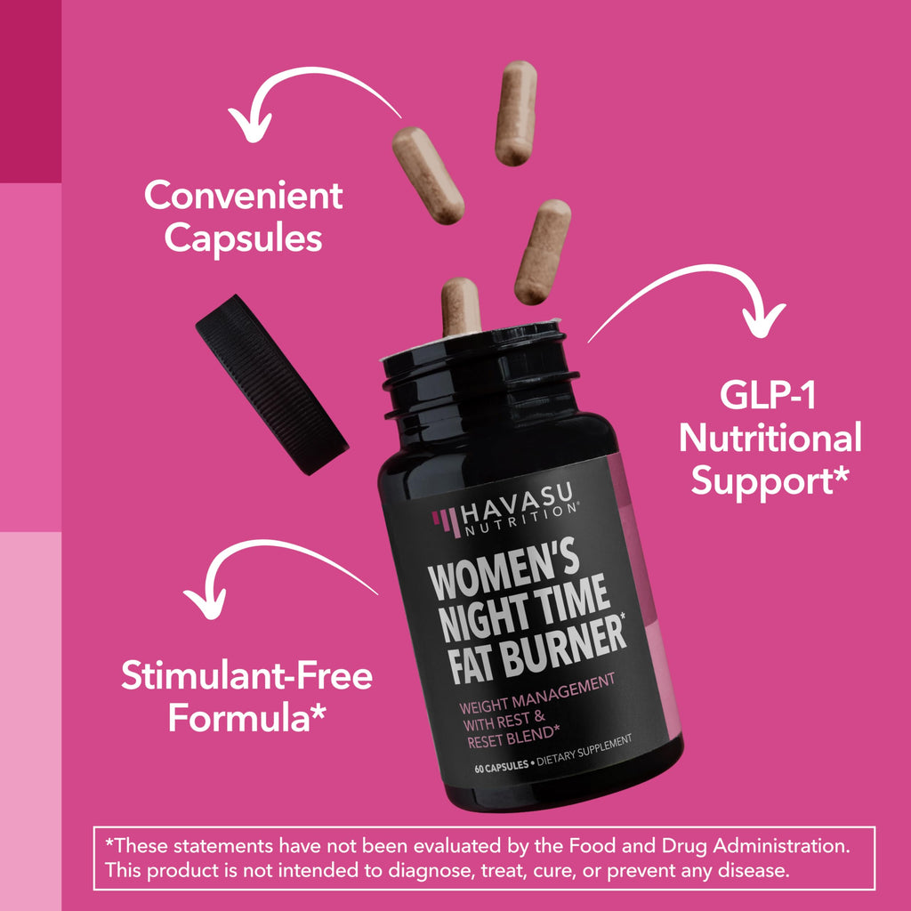 HAVASU NUTRITION Night Time Fat Burner Capsules for Women