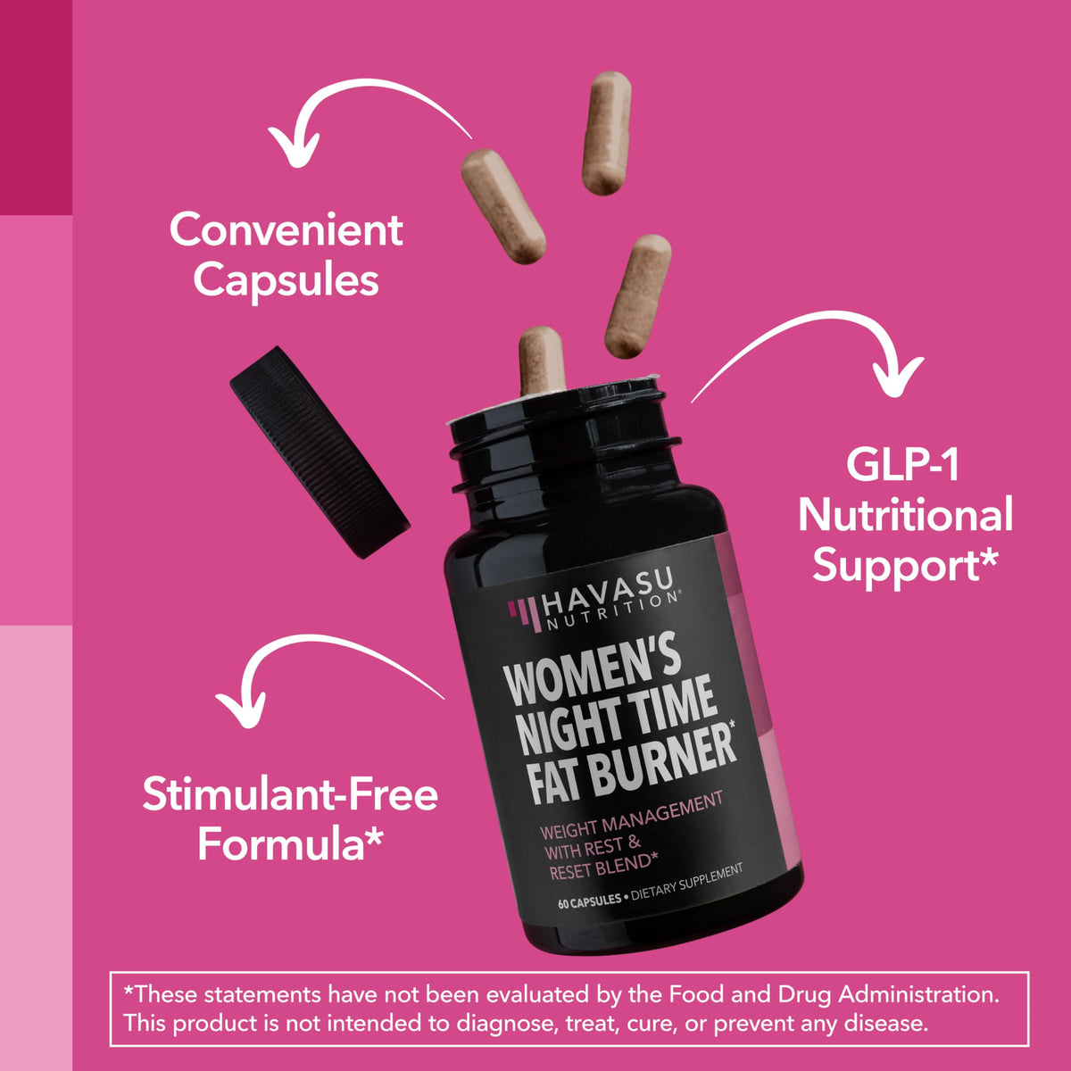 HAVASU NUTRITION Night Time Fat Burner Capsules for Women