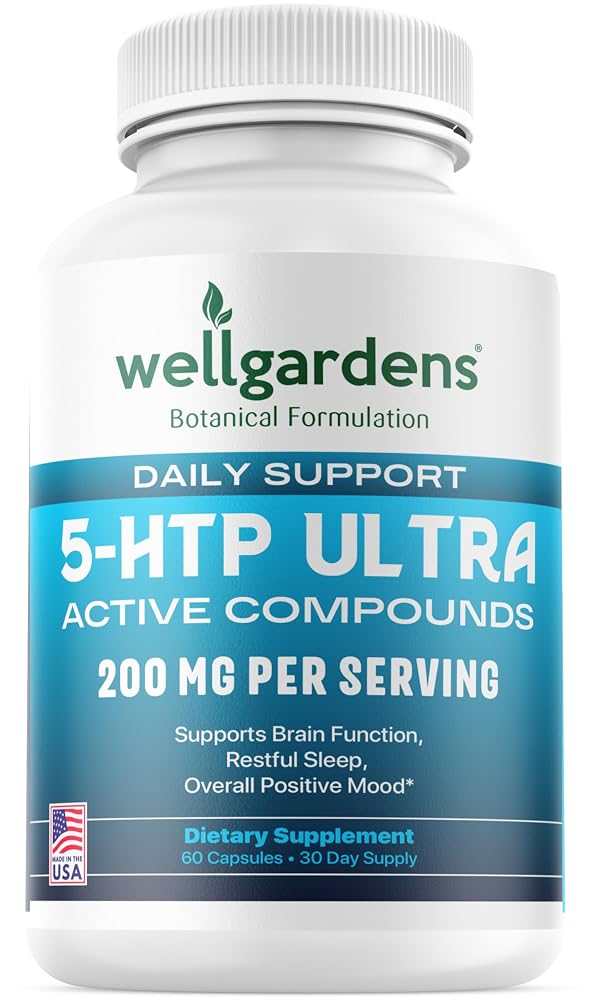 Wellgardens 5-HTP 200 mg for Sleep & Mood - 60 Capsules