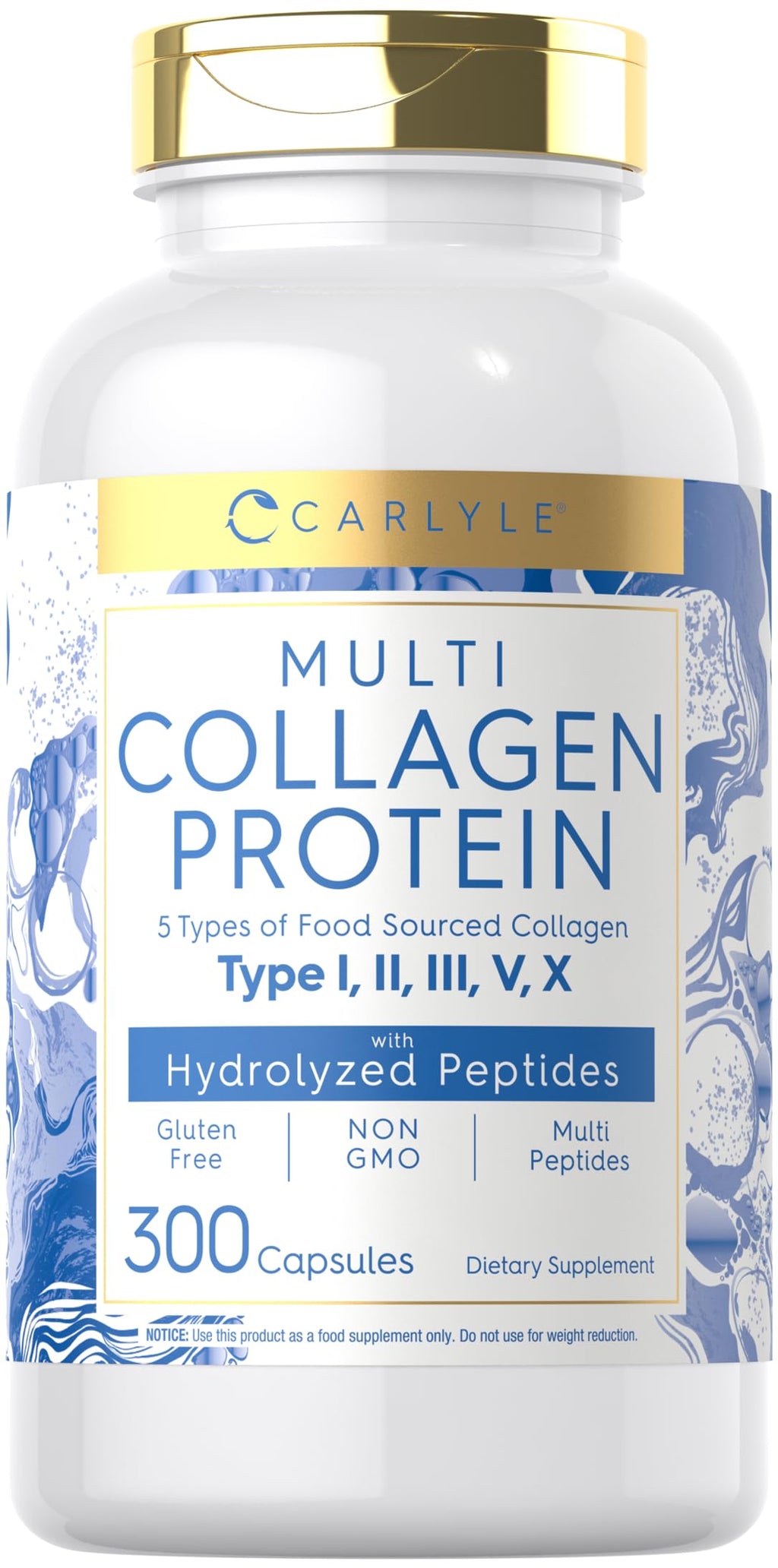 Carlyle Multi Collagen Protein Capsules 2000mg - 300 Count