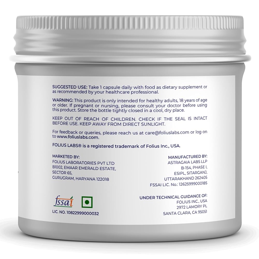 FOLIUS LABS Bacopa Monnieri 750mg Cognitive Support - 120 Capsules - image 9