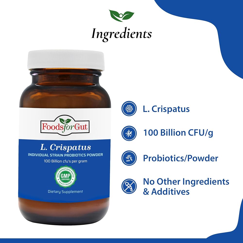 Foods For Gut Lactobacillus Crispatus Probiotic Powder 100 Billion