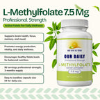 Our Daily Vites L-Methylfolate 7.5mg Vitamin B9 - 90 Capsules - image 2