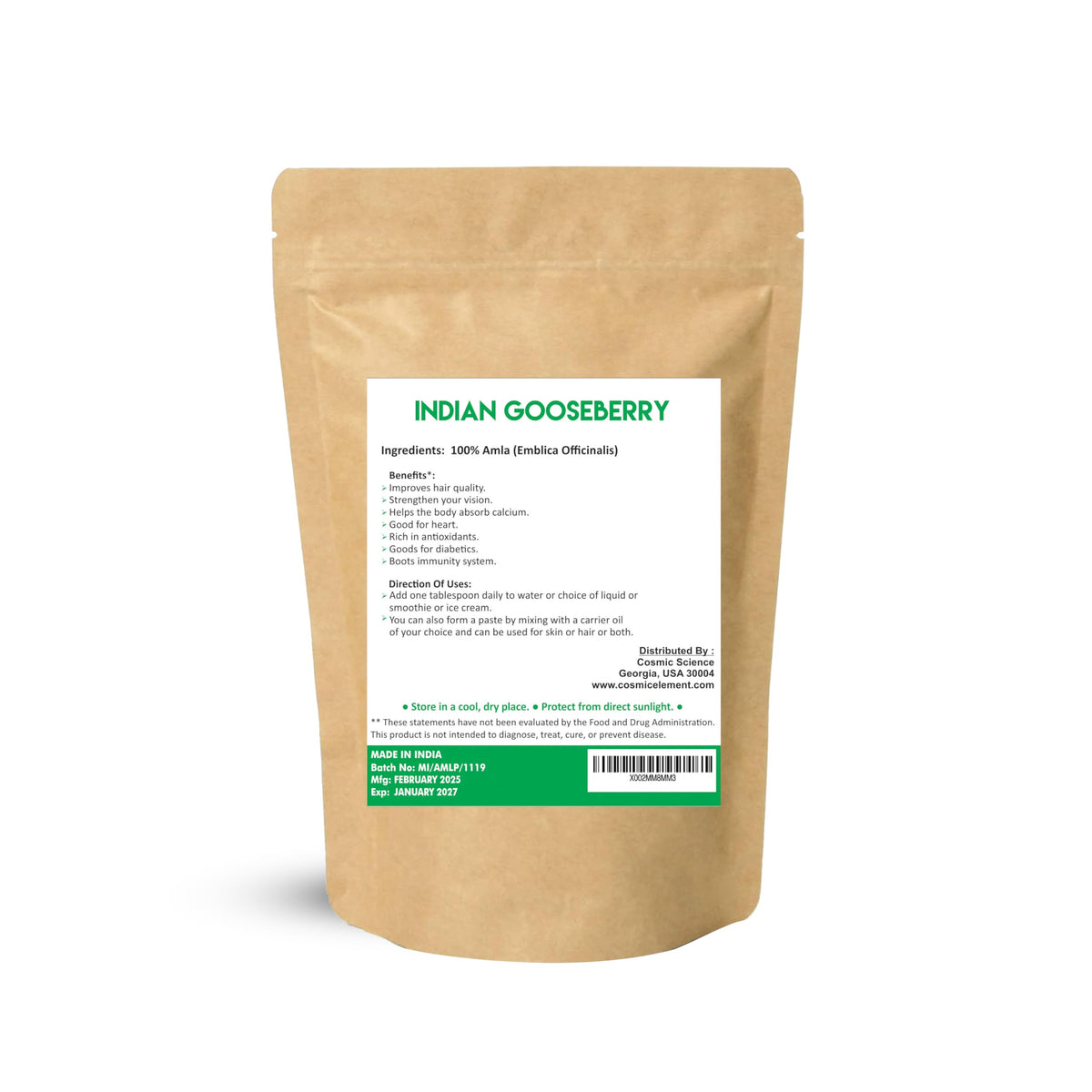 Cosmic Element Organic Amla Powder for Hair & Skin - 4 oz - image 7