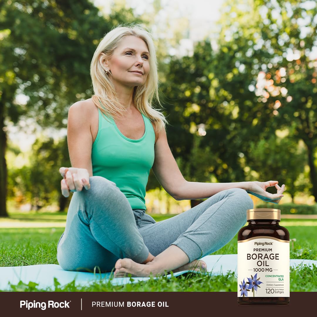 Piping Rock Borage Oil Supplement 1000mg - 120 Softgels - image 6