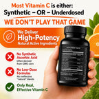 HCL Herbal Code Labs Vitamin C from Organic Acerola Cherry - 90 Capsules - image 3