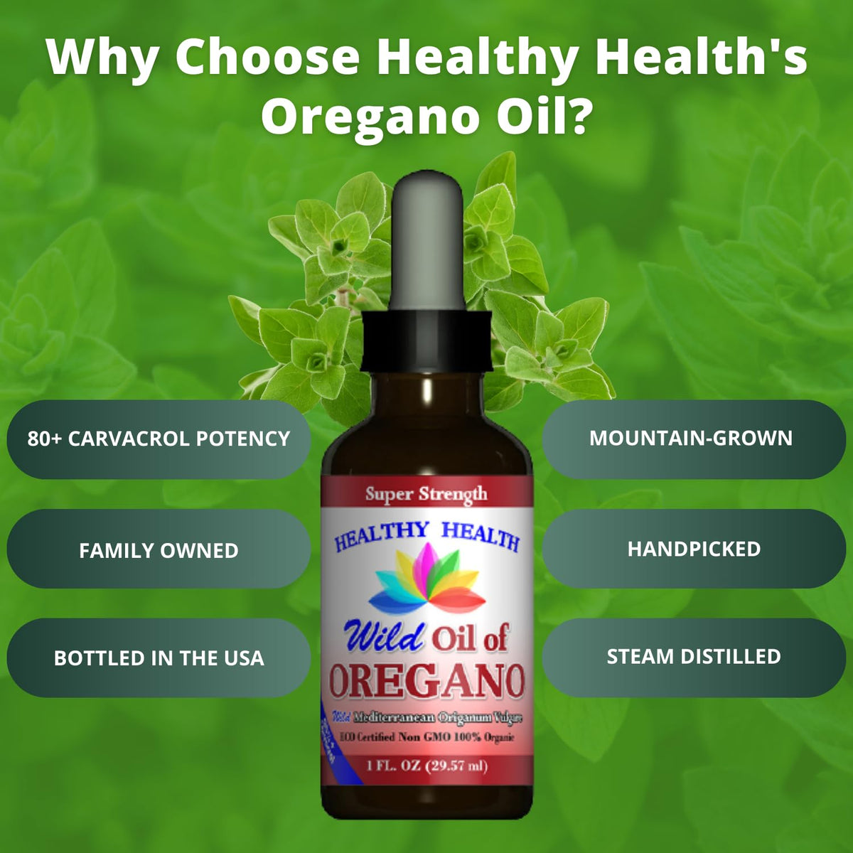 Healthy Health Oregano Oil Super Strength 86% Carvacrol - 3 Pack - image 5