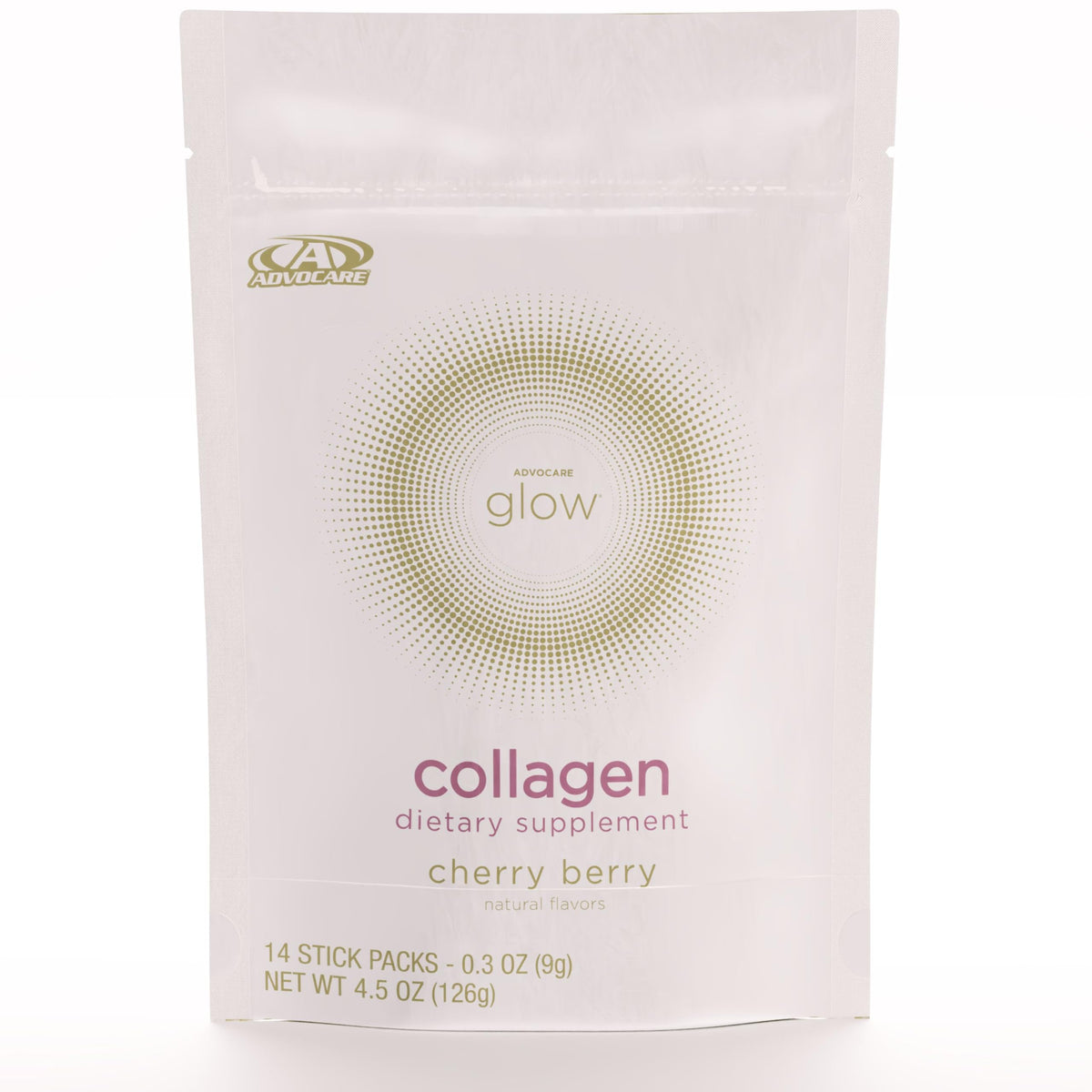 AdvoCare Glow Marine Collagen Powder - 14 Stick Packs