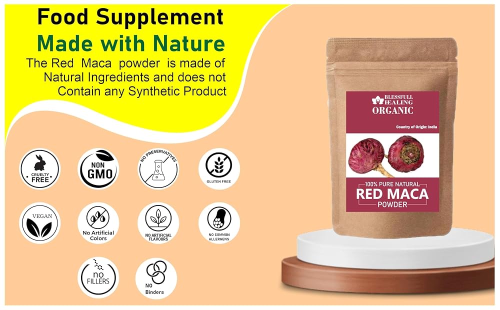 Blessfull Healing Organic Red Maca Powder - 300g - image 4