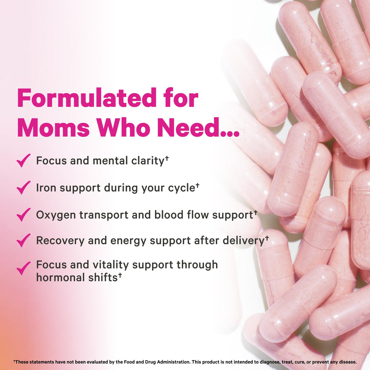 Pink Stork Iron for Women with Vitamin C - 60 Capsules - image 4