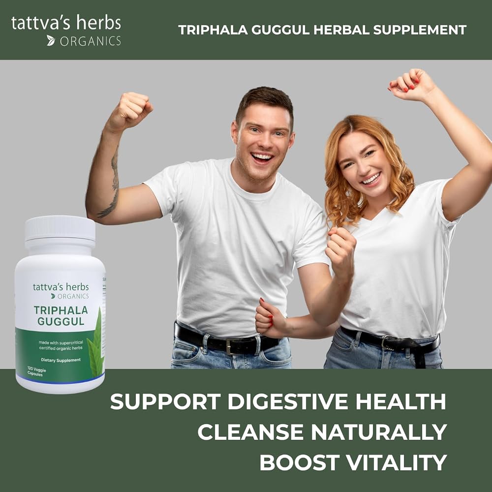 Tattva's Herbs Triphala Guggul Supplement 500mg - 120 Vegetarian Capsules - image 3