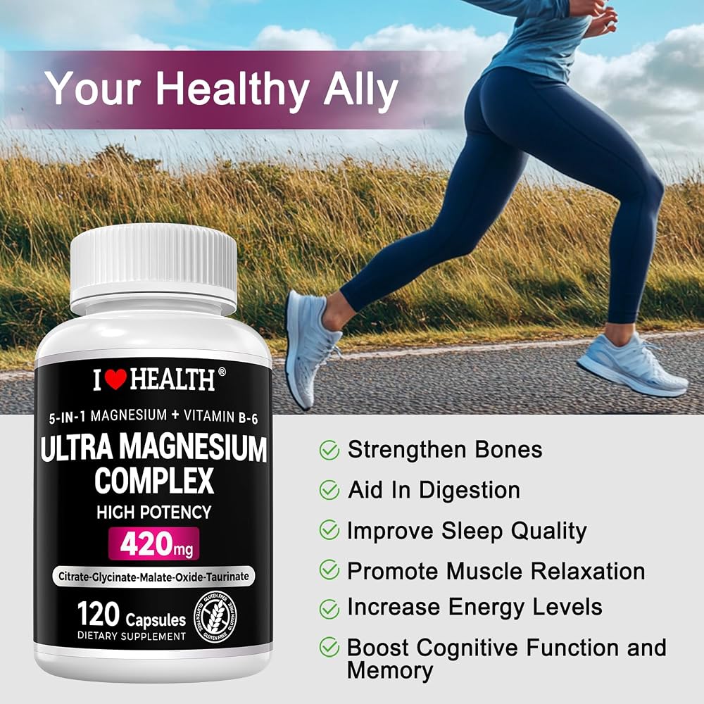 I LOVE HEALTH Magnesium Glycinate Complex 420mg - 120 Capsules - image 7