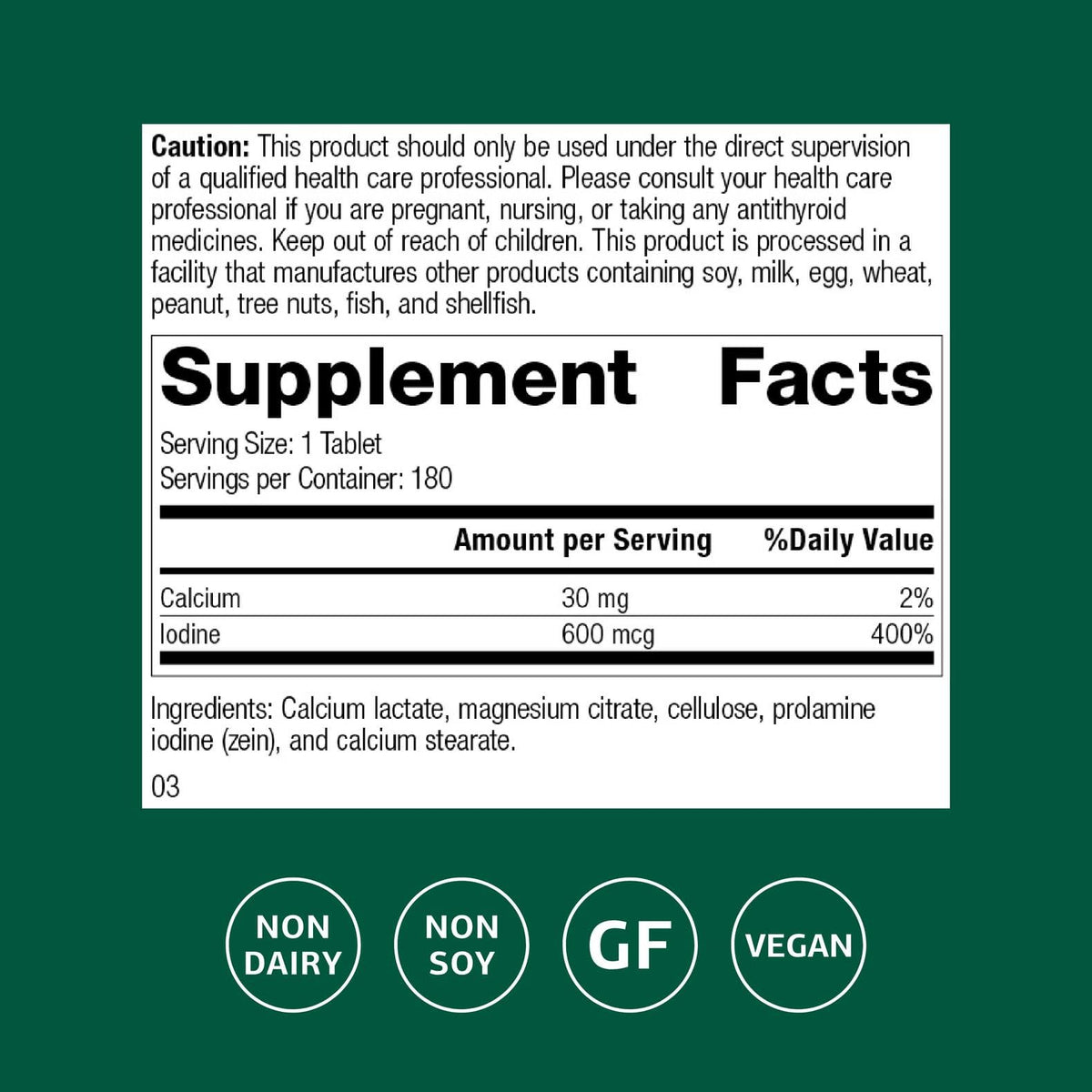 Standard Process Prolamine Iodine, Thyroid & Endocrine Support