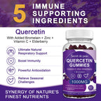 Secret De Peau Quercetin 1000mg Gummies Immune Support - 120 Count - image 2