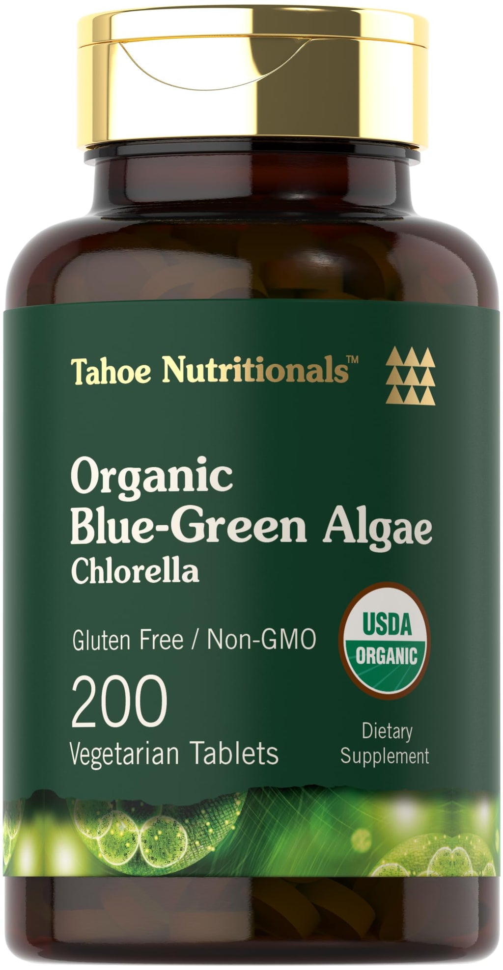 Carlyle Chlorella Organic Blue Green Algae Tablets - 200 Count
