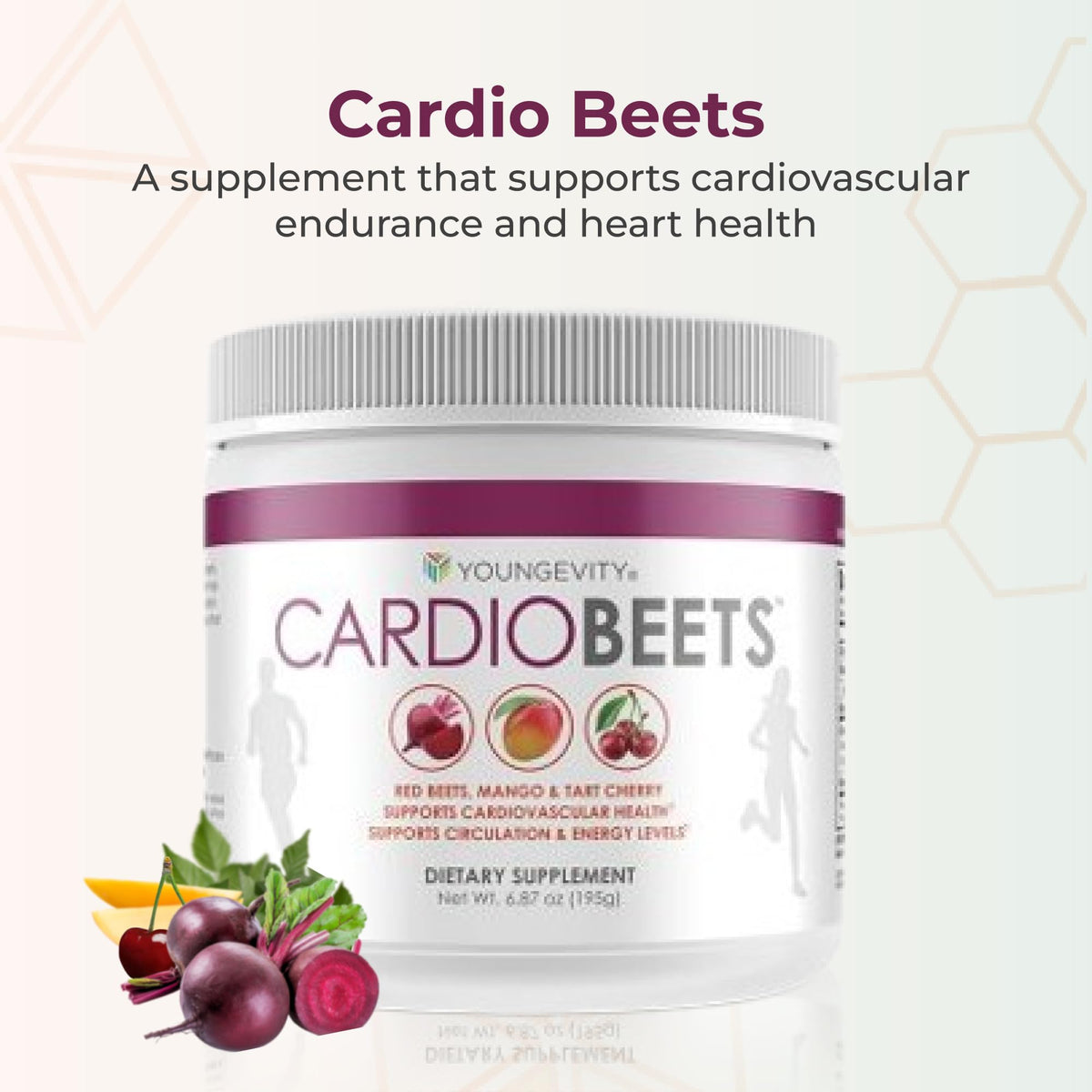 Youngevity CardioBeets Organic Beet Nitric Oxide Support Powder - 195g - image 2