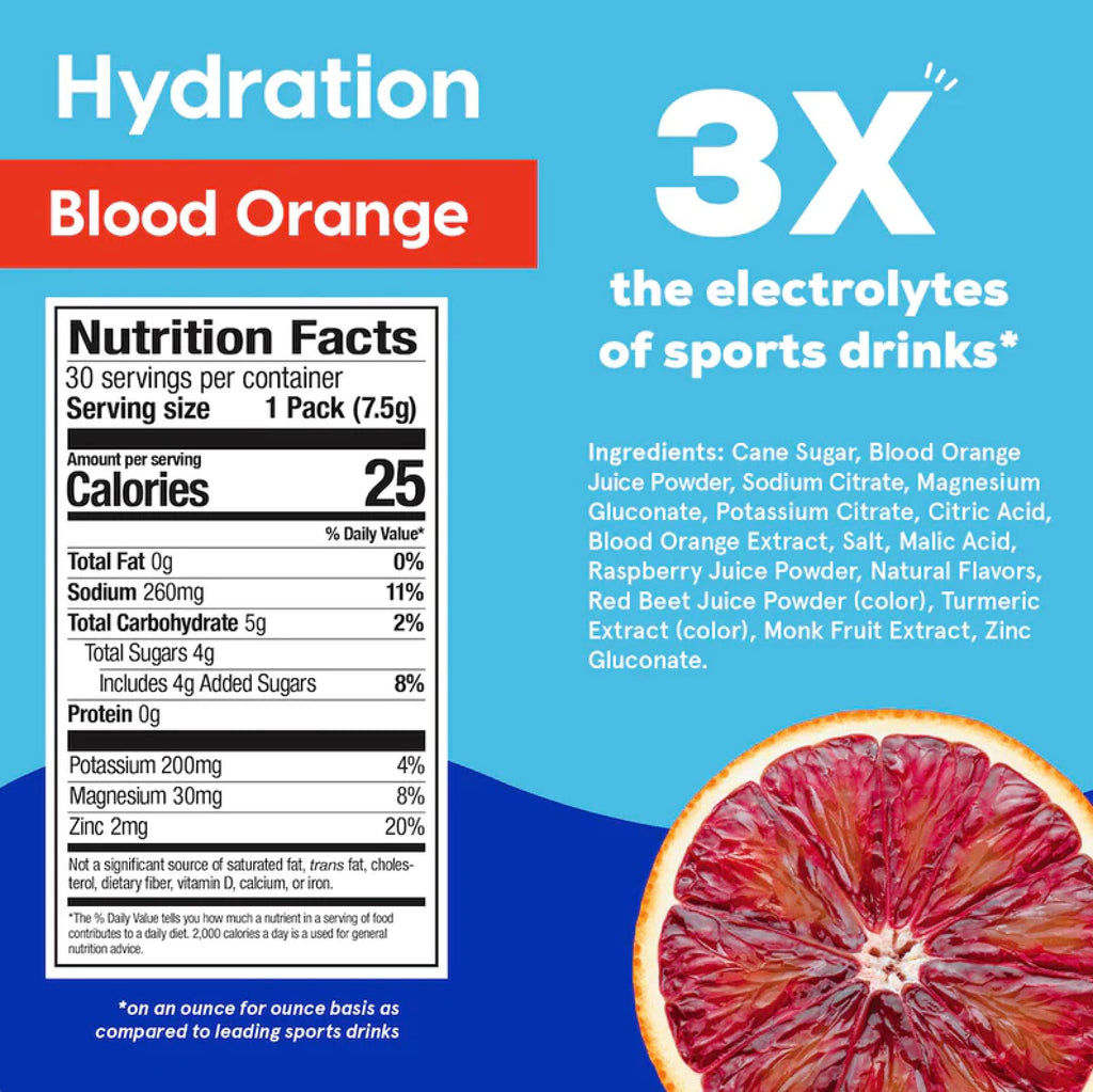 HYDRANT Hydrate, Individual Hydration Electrolyte Powder Stick