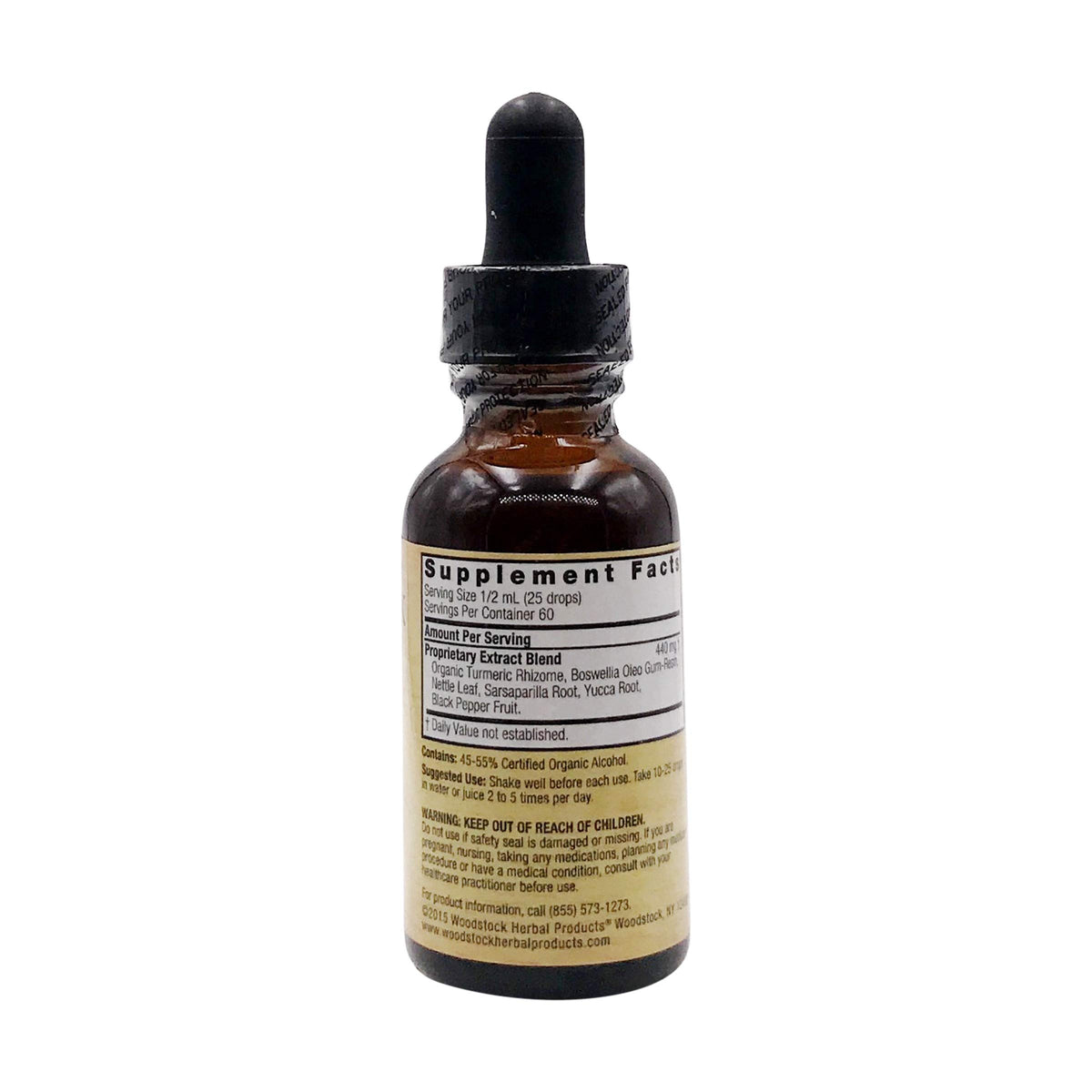 Woodstock Herbal Products Turmeric Boswelia Joint Formula - 1 Fl Oz - image 2