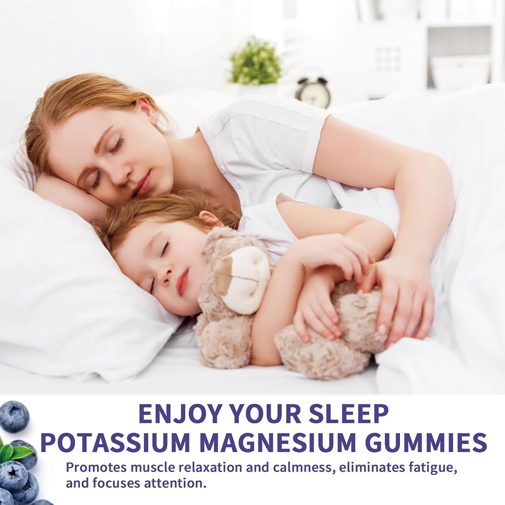 MABEFY Blueberry & Strawberry Potassium Magnesium Gummies for Sleep