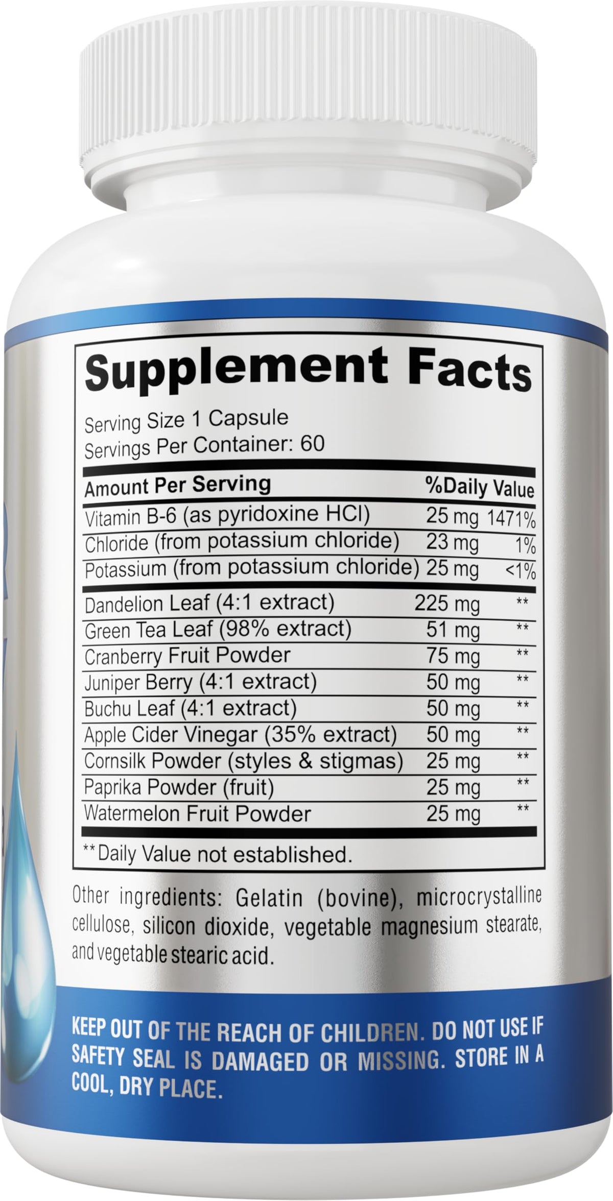 YUMMYVITE Water Away Herbal Diuretic Natural Water Pills - 60 Capsules - image 5