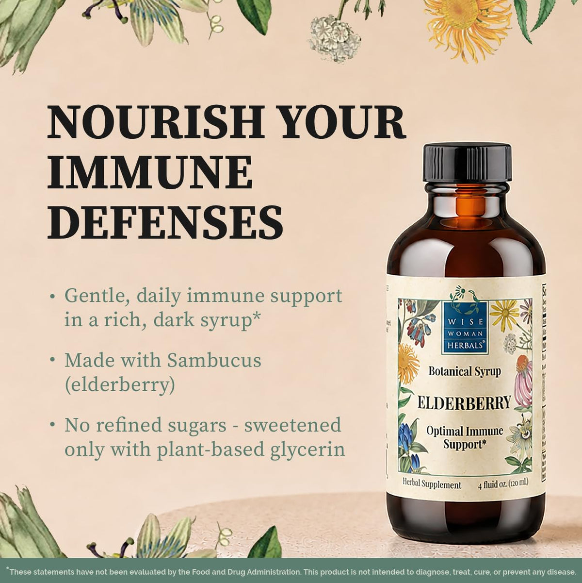 Wise Woman Herbals Elderberry Syrup Immunity Support - 4 Fl Oz - image 2