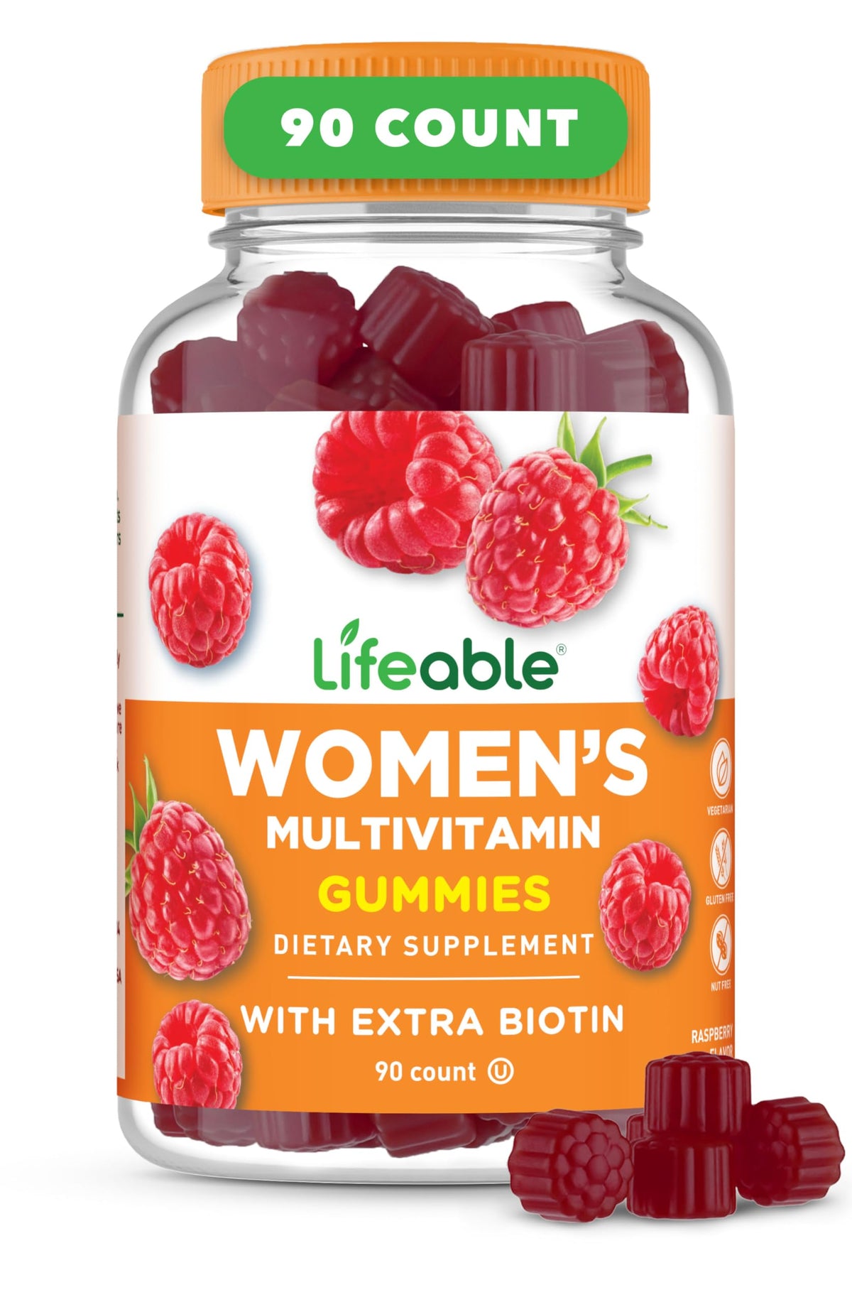 Lifeable Women's Multivitamin Gummies with Biotin - 90 Count