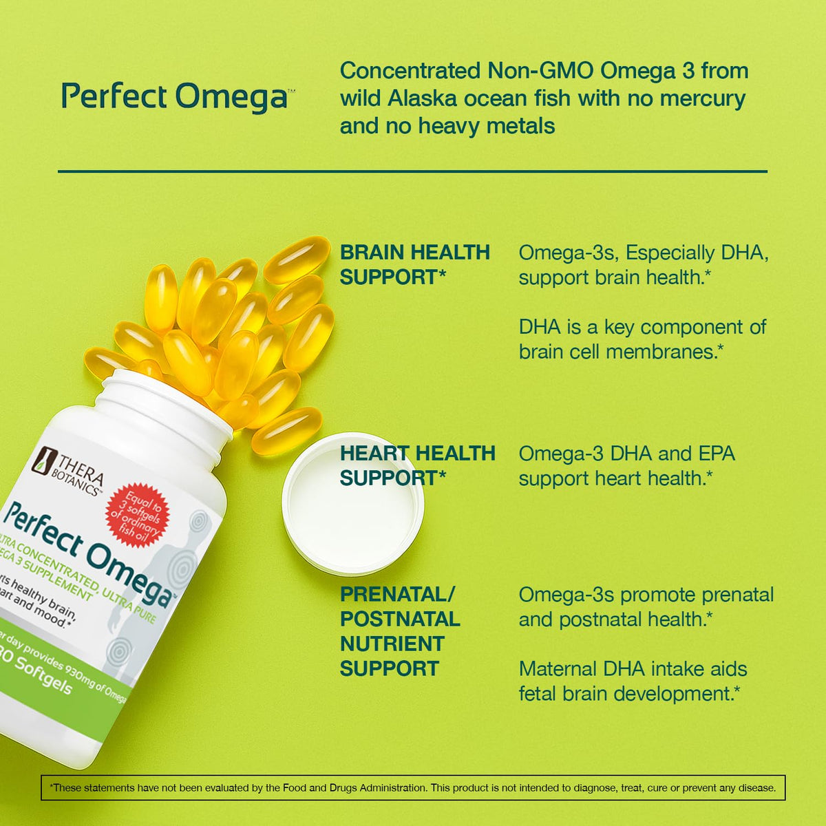 Therabotanics Perfect Omega 3 Wild Alaskan Fish Oil