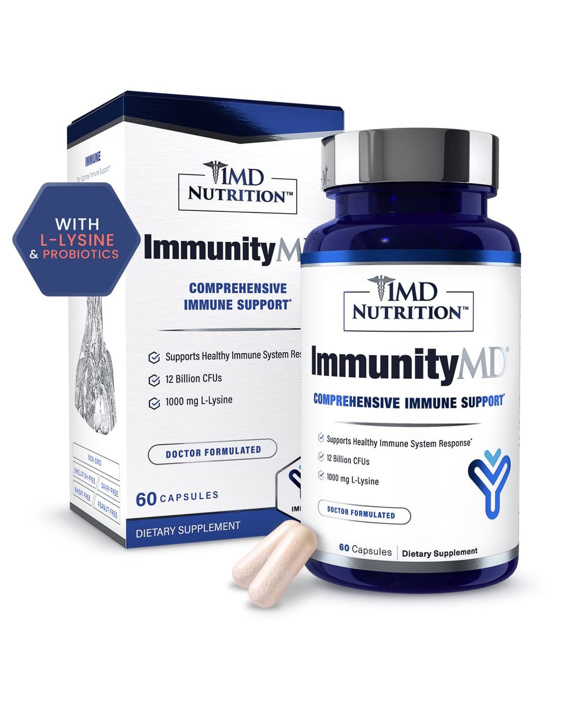 1MD Nutrition ImmunityMD Immune Health Probiotic - 60 Capsules