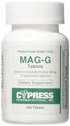 Cypress Pharma Mag-G Magnesium Gluconate Tablets - 100 Tablets