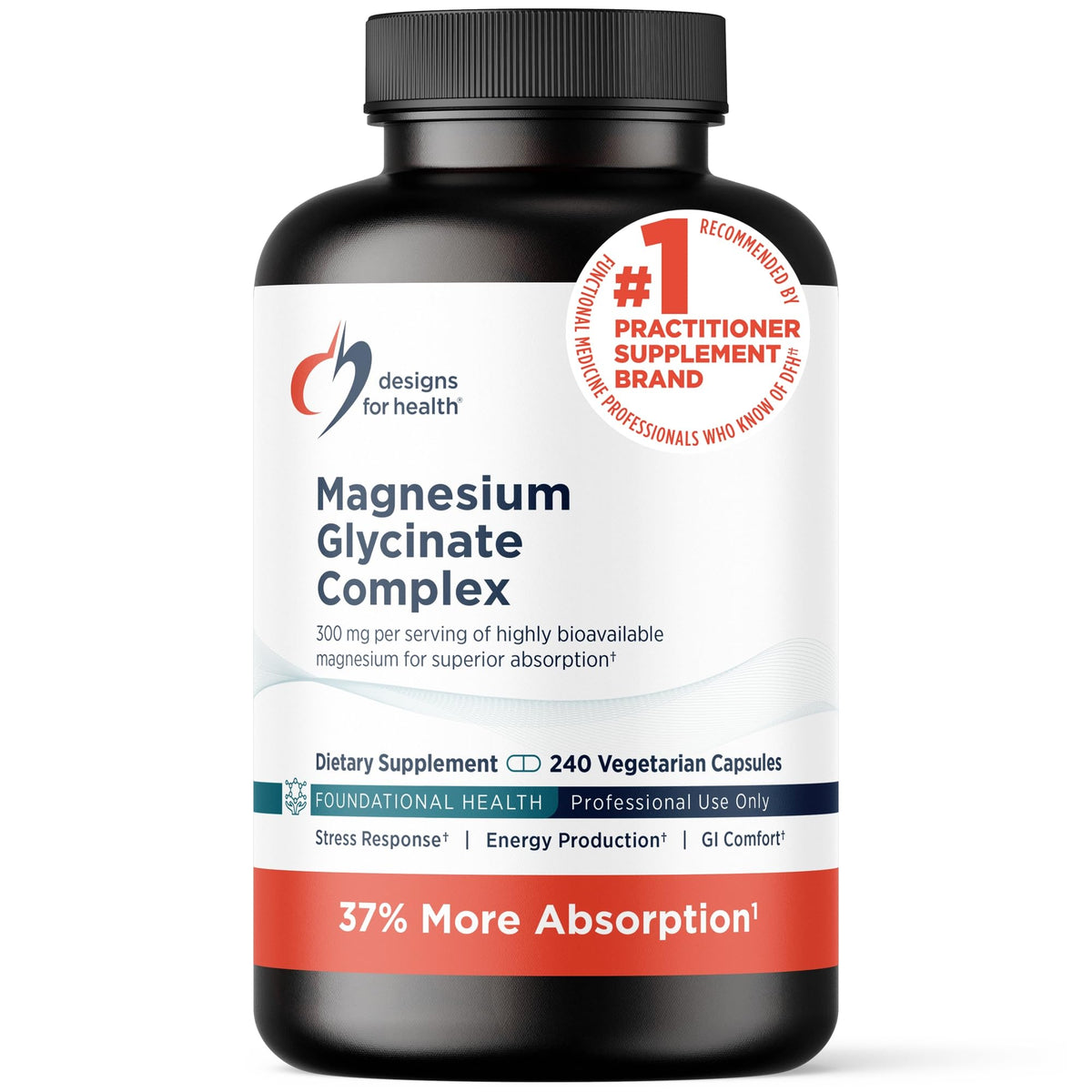 Designs for Health Magnesium Glycinate Complex - 240 Capsules