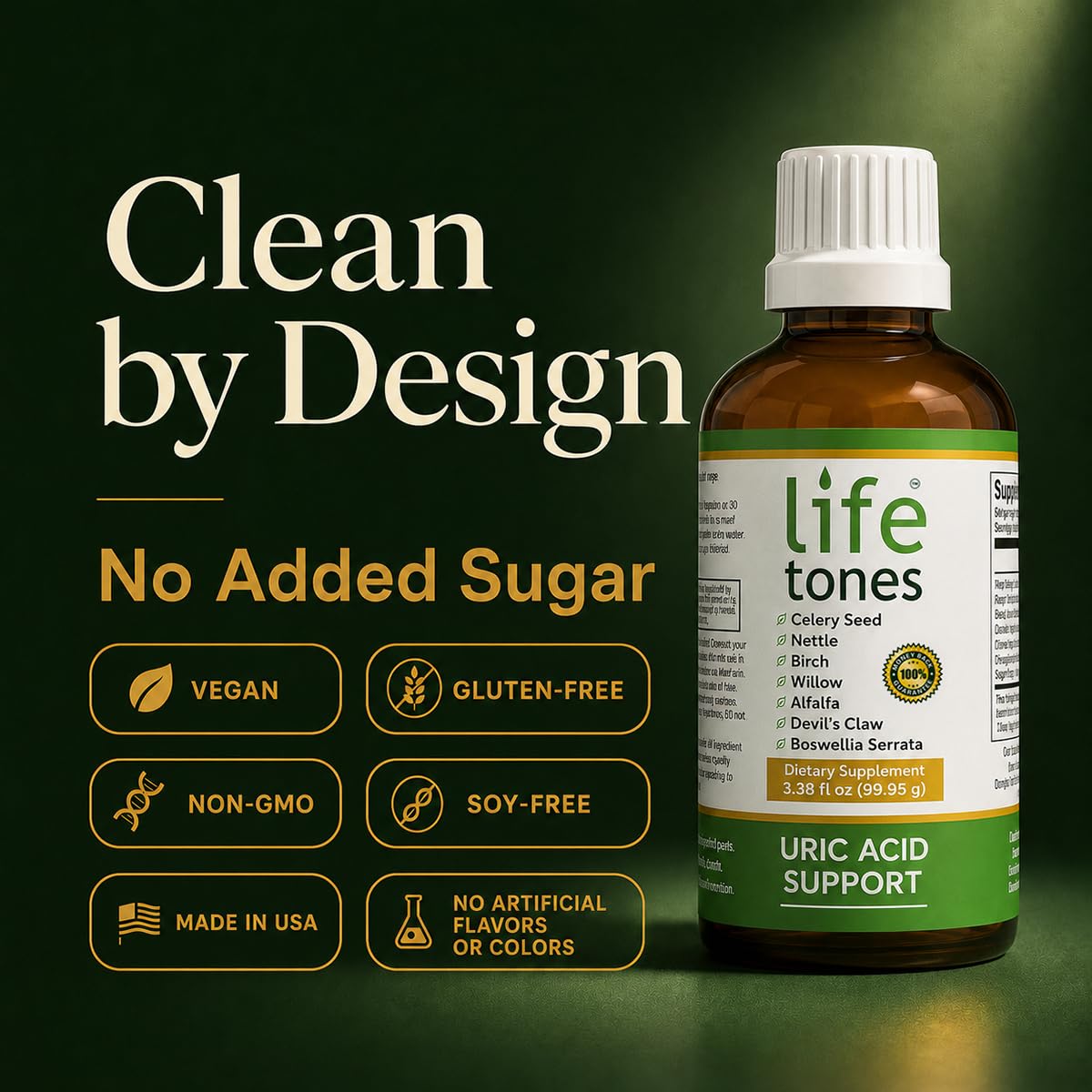 Life Tones Uric Acid Support 7-Herb Liquid Tincture - 3.38 fl oz - image 5