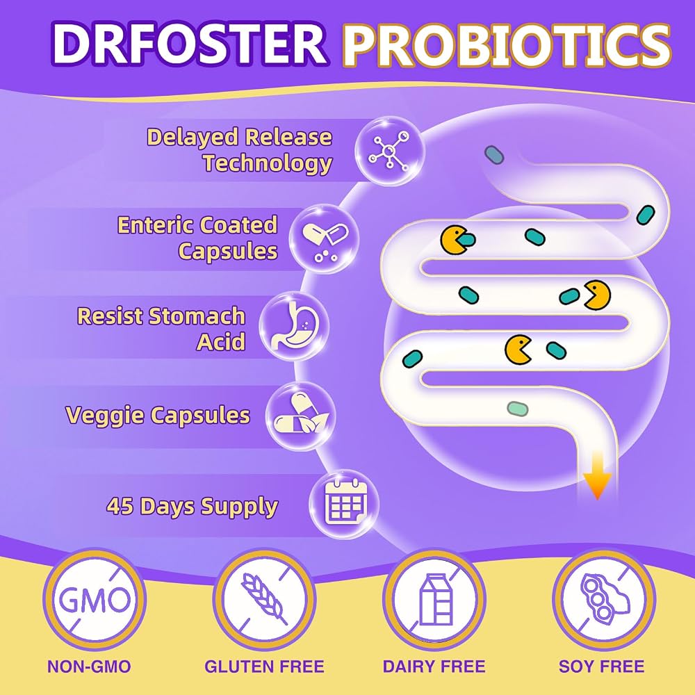 DRFOSTER Probiotics 120 Billion CFU Digestive Health - 90 Capsules - image 2