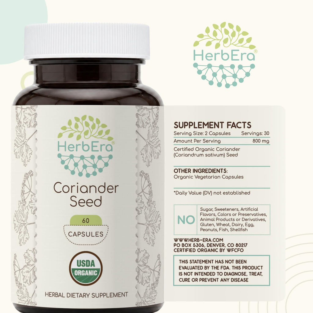 HerbEra Coriander Seed 60/120 Capsules