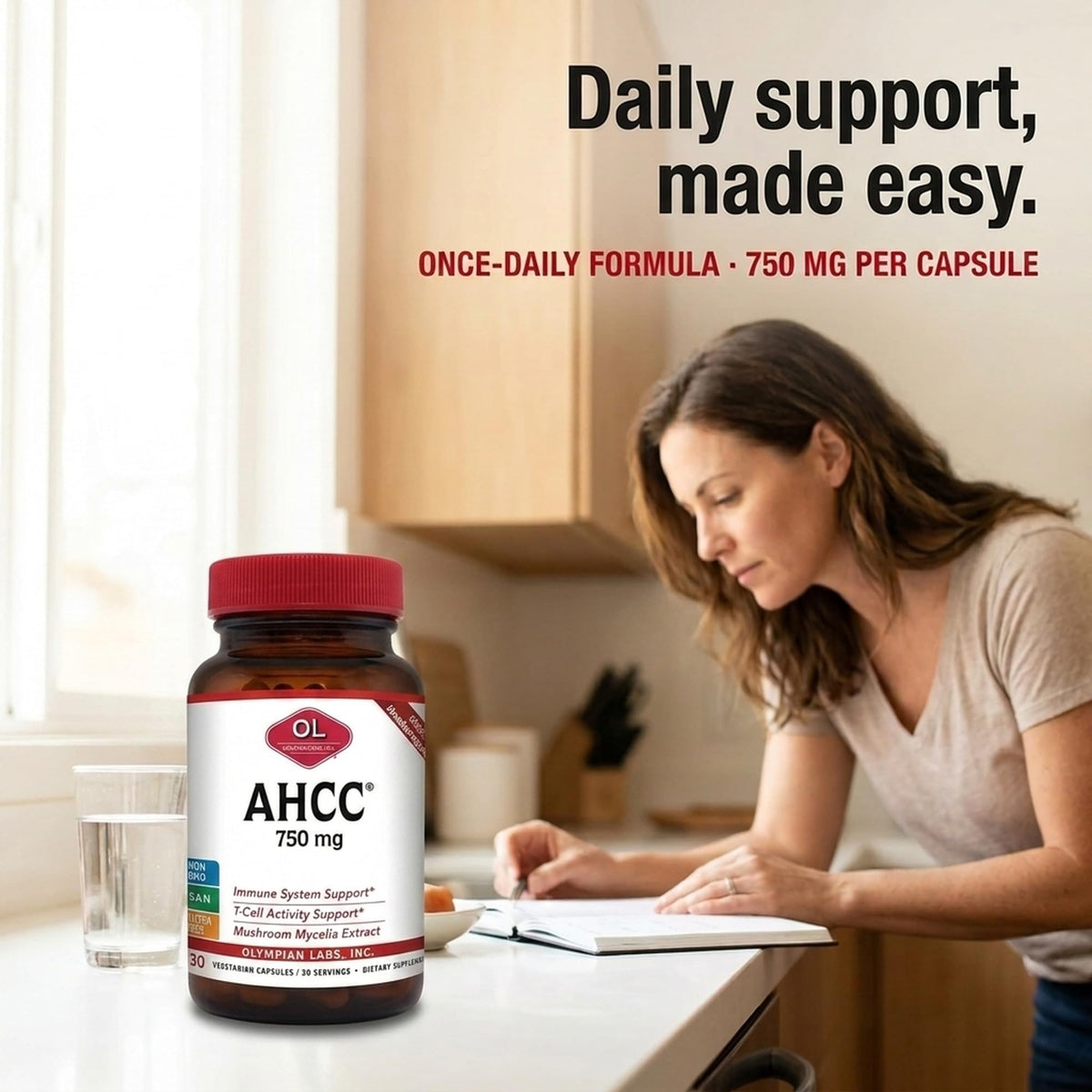 Olympian Labs AHCC 750mg Immune Support - 30 Capsules - image 3